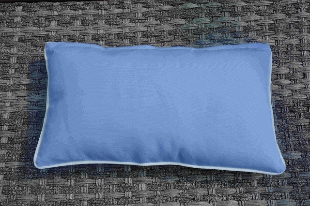 Cushion-8/Light Blue Rectangular Back Cushion