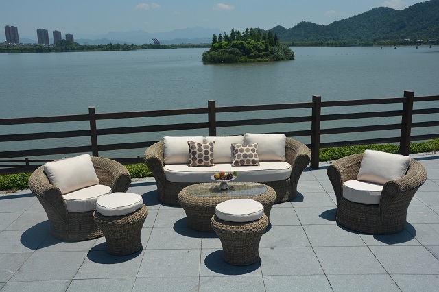 PAS-1601/Luxury Outdoor Garden Patio Elliptic Sofa Set Multiple Pieces