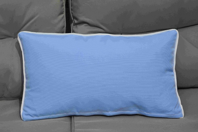 Cushion-8/Light Blue Rectangular Back Cushion