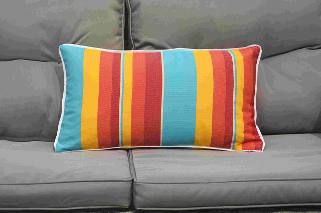 Cushion-1/Colorful Striped Rectangular Back Cushion