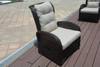PAD-1802/Outdoor Patio and Garden Wicker 6 Seats Royal Dining Table and Rocking Chair
