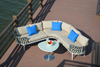PAS-1647/ Outdoor L shaped Modern Garden Rattan Sofa Set