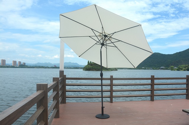 PAU-001-W/Outdoor White Patio Market Umbrella 