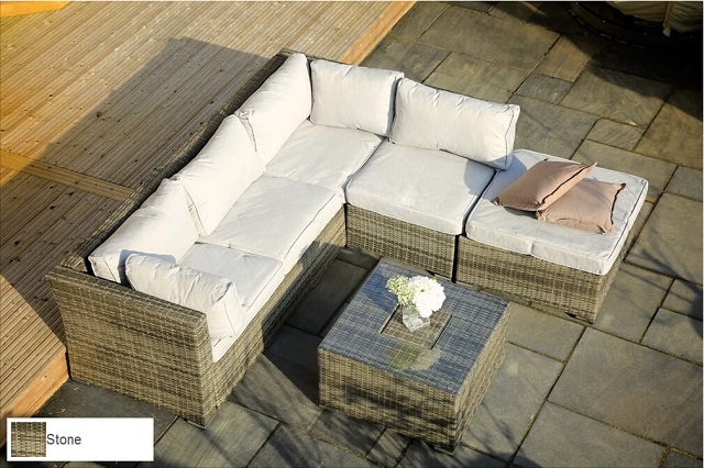 PAS-1402B/4PC New Style Modular Garden Rattan Sofa Set