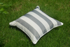PC6/Grey and Beige Striped Scattered Square Pillow Case