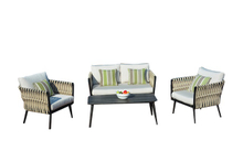 PAS-1649/4PC Rope Unfoldable Outdoor Patio Furniture and Garden Belt Sofa Set