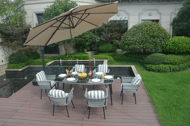 PAD-1649B/ 6 Seat Outdoor Patio And Garden Dinning Set with Cushions