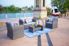 PAS-1125/4PC Detachable Modern Outdoor Rattan Furniture All Weather Sofa Set