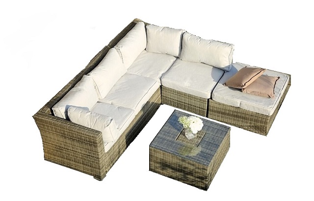 PAS-1402B/4PC New Style Modular Garden Rattan Sofa Set
