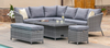 Rising Table Dining Corner Sofa Sectional with Ottomans