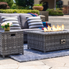 Double Seat Winter Necessity Outdoor Gas Fire Pit Sofa Set