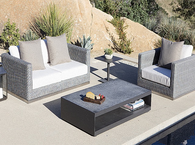 Modern Simple Aluminum Garden Wicker Sofa Set